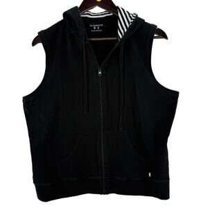 Liz Claiborne Black Hooded Vest XL